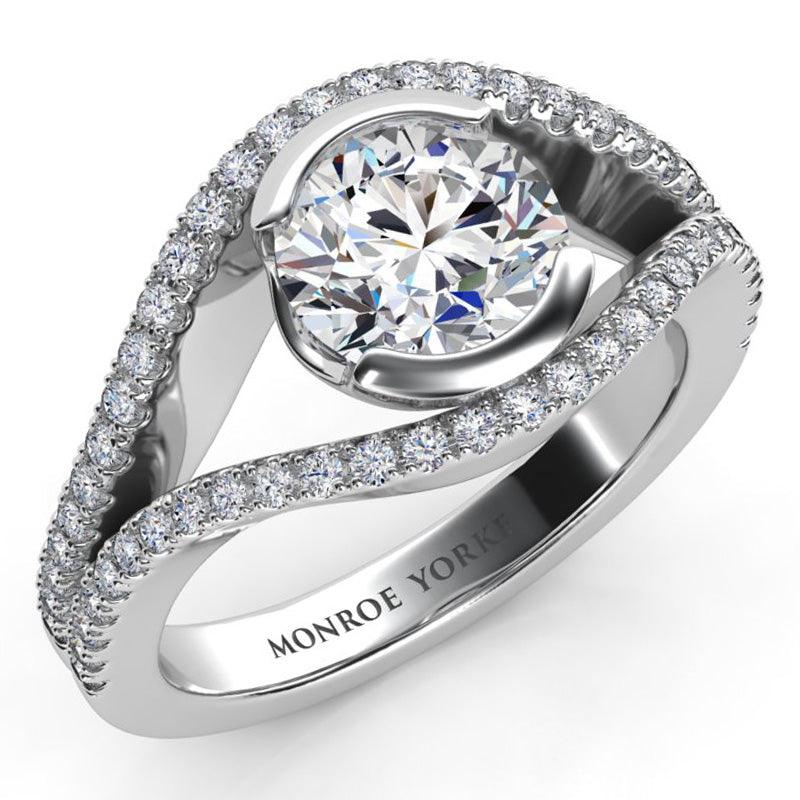 Capri in platinum: a unique diamond engagement ring