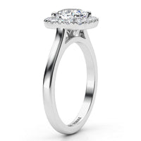 Carina – Cushion Cut Diamond Halo Engagement Ring in Gold thumbnail 4