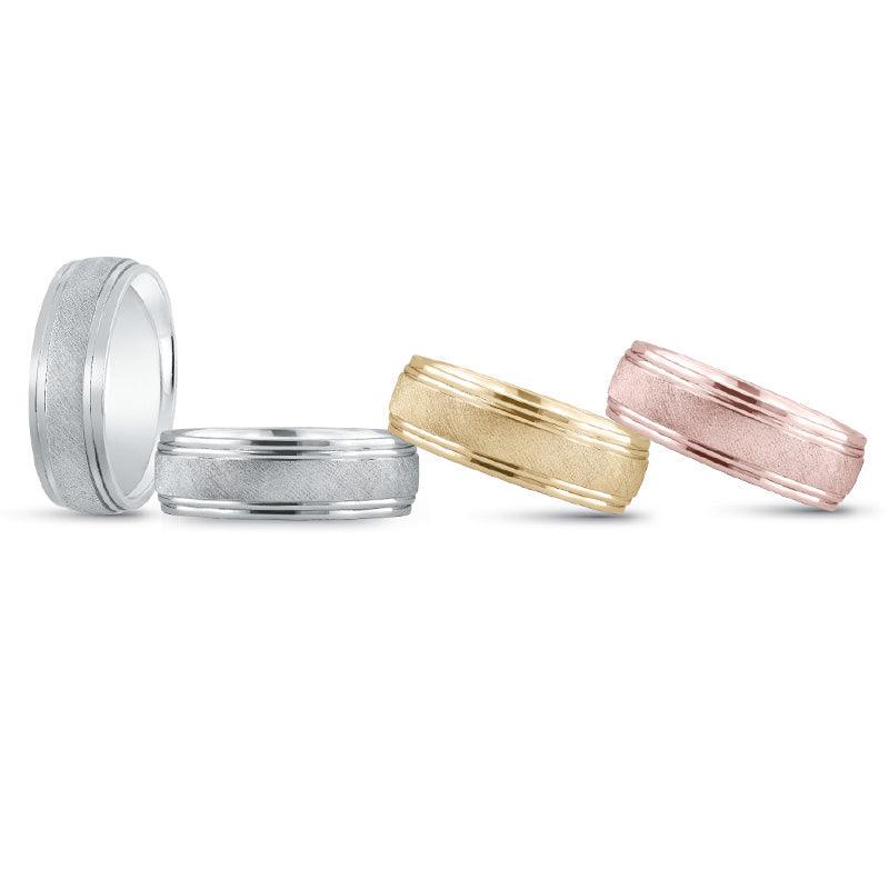 Carson - Mens Wedding Ring.  Available in white gold, yellow gold and rose gold