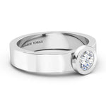 Carter men's diamond engagement or wedding band. Available in white gold or platinum. 