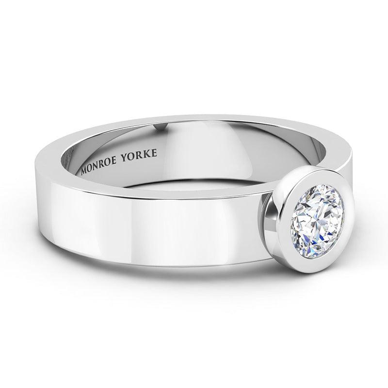 Carter men's diamond engagement or wedding band. Available in white gold or platinum. 