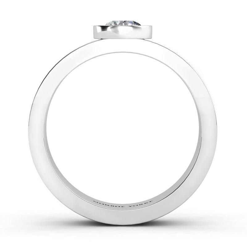 Carter men's diamond ring side view 2 showing the bezel setting — view 6