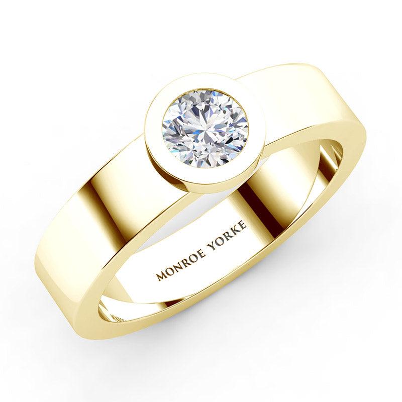 Carter yellow gold, men's diamond wedding band or men's engagement ring. 
