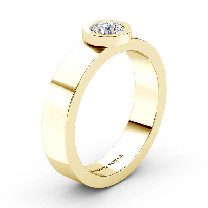 Carter side view - Men's wedding band or men's diamond engagement ring. 