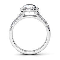 Ceduna – Split Band & Halo Engagement Ring Setting in Premium Platinum thumbnail 6