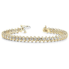 Charis - S-Link Diamond Tennis Bracelet, Yellow Gold