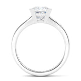 Chester white gold, side view showing centre setting. 