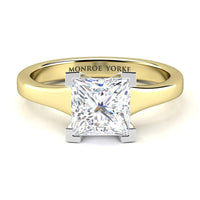 Chester – Yellow Gold Princess Cut Solitaire Engagement Ring Setting thumbnail 1