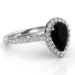 Ciara side view showing the beauty of this setting. Made in platinum