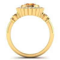 Citrine and Diamond Ring thumbnail 2