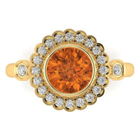 Citrine and Diamond Ring thumbnail 3