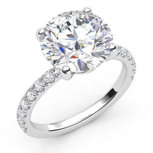 Clover - Make a Statement.  4.0 Carat Round Diamond. Lab Grown