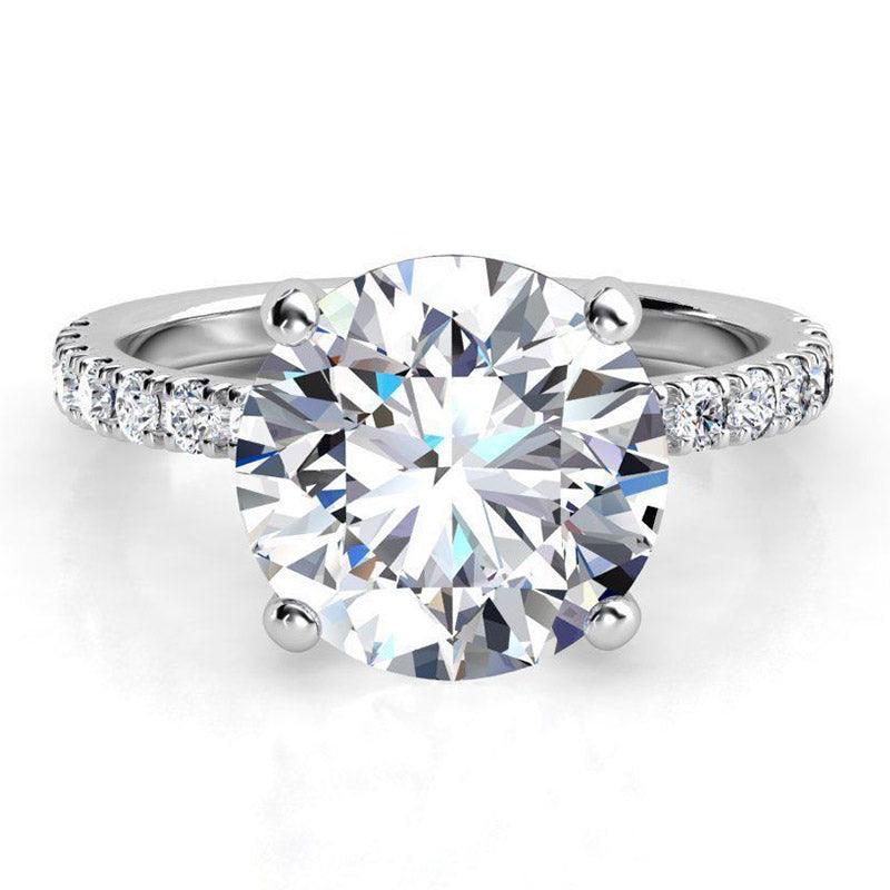 Clover - Make a Statement.  4.0 Carat Round Diamond. Lab Grown - Monroe Yorke Diamonds