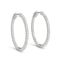 Colette - Inside Out Diamond Hoop Earrings 0.50ct thumbnail 5