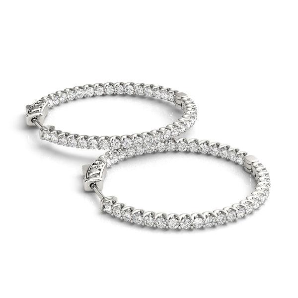 Colette - Inside Out Diamond Hoop Earrings 0.50ct - Monroe Yorke Diamonds — view 6