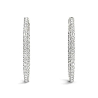 Colette - Inside Out Diamond Hoop Earrings 0.50ct thumbnail 3