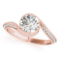 Connie — Round Lab Grown Diamond Engagement Ring with Pavé Band thumbnail 5