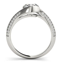 Connie — Round Lab Grown Diamond Engagement Ring with Pavé Band thumbnail 4
