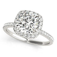 Courtney — Cushion Lab Grown Diamond Halo Engagement Ring thumbnail 2