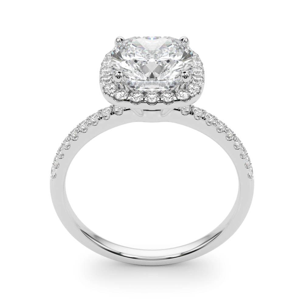 Courtney — Cushion Lab Grown Diamond Halo Engagement Ring — hand-finished lab grown engagement ring by Monroe Yorke Diamonds — view 5