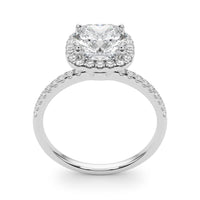 Courtney — Cushion Lab Grown Diamond Halo Engagement Ring thumbnail 5