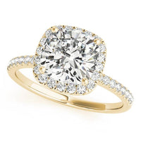 Courtney — Cushion Lab Grown Diamond Halo Engagement Ring thumbnail 1