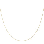 Dahlia station necklace in yellow gold