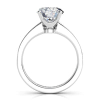 Danae – Platinum Round Brilliant Diamond Engagement Ring with Shoulder Diamonds thumbnail 5