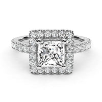 Dawn - Princess Cut Diamond Halo Ring. Timeless Elegance thumbnail 4