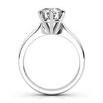 Daylin platinum - Side view, showing the beautiful detail of the cente six claw / prong setting