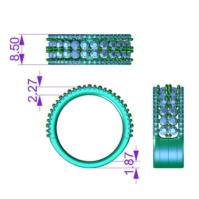 Dede - diamond ring measurements — view 3