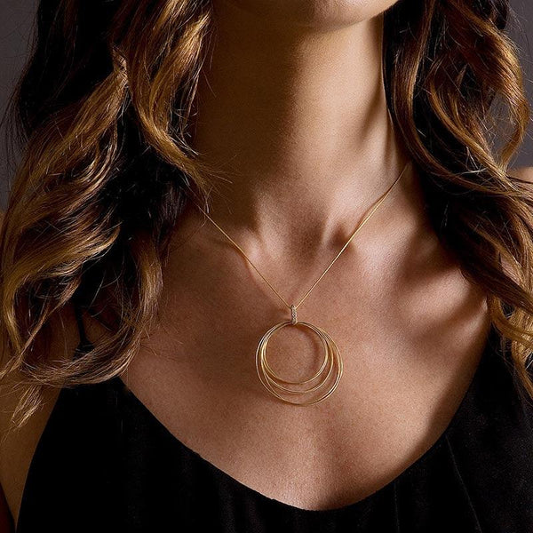 Cassini Diamond Pendant on Neck