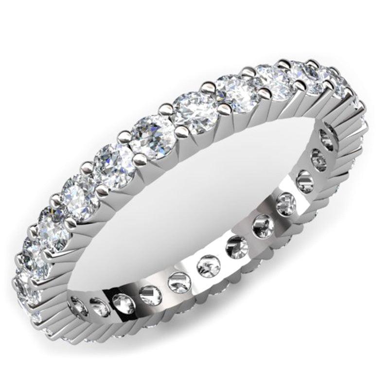 Diane - Diamond Anniversary and Wedding Ring. Diamond all the way around the band. White gold or platinum. 