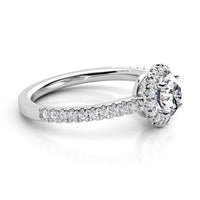 Ecco Round Brilliant Diamond Halo Engagement Ring – 18ct Gold Collection thumbnail 3
