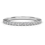 Elara - Diamond wedding ring, white gold or platinum.  0.35 carats of round diamonds.
