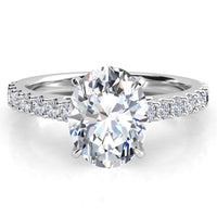 Elodie - Platinum Oval Cut Diamond Ring thumbnail 1