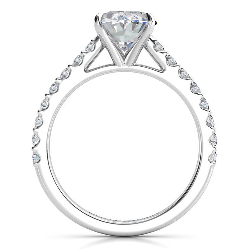 Elodie - Diamond Ring in platinum Side View.  — view 5
