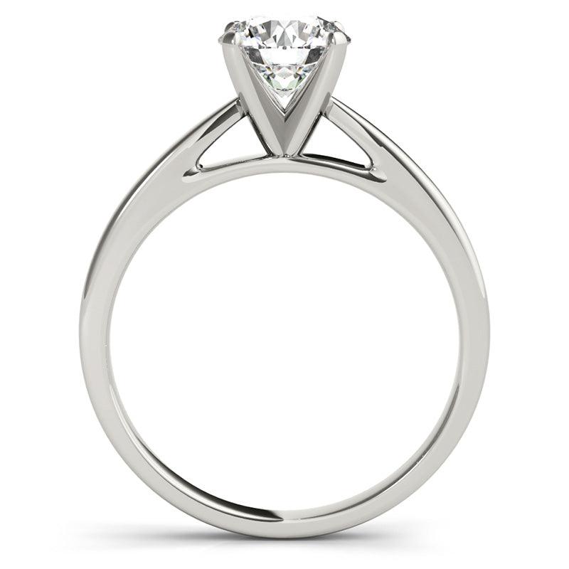 Side View 2: Elora - Round diamond Solitaire Ring. Platinum