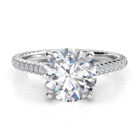 Elsie – Platinum Engagement Ring with Diamonds on 3-Sides of the Band thumbnail 1