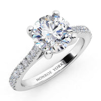 Enya - Round Diamond Ring with Shoulder Diamonds Platinum thumbnail 2