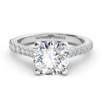 Enya - Round Diamond Ring with Shoulder Diamonds Platinum thumbnail 1