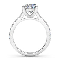 Enya - Round Diamond Ring with Shoulder Diamonds Platinum thumbnail 5