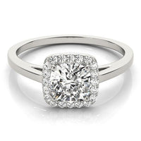 Erin — Cushion Lab Grown Diamond Halo Engagement Ring thumbnail 3