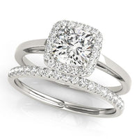 Erin — Cushion Lab Grown Diamond Halo Engagement Ring thumbnail 5