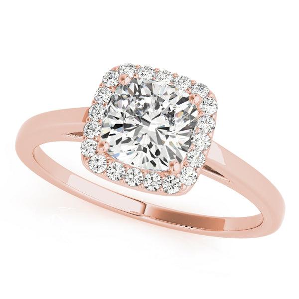 Erin — Cushion Lab Grown Diamond Halo Engagement Ring — hand-finished lab grown engagement ring by Monroe Yorke Diamonds — view 6