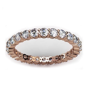 Eternity Rose Gold Diamond Wedding & Anniversary Ring 1.40ct, view 1