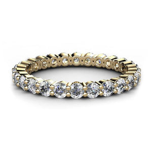 Eternity Yellow Gold Diamond Wedding & Anniversary Ring 1.40ct, view 4