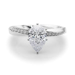 Etta - Centre 1.50 Carat Pear Cut Lab Grown Diamond Ring - Monroe Yorke Diamonds
