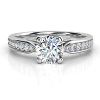Felice - Round Diamond Ring with Side Diamonds thumbnail 1