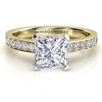Fifth Avenue – Princess Cut Diamond Engagement Ring in Yellow Gold thumbnail 1